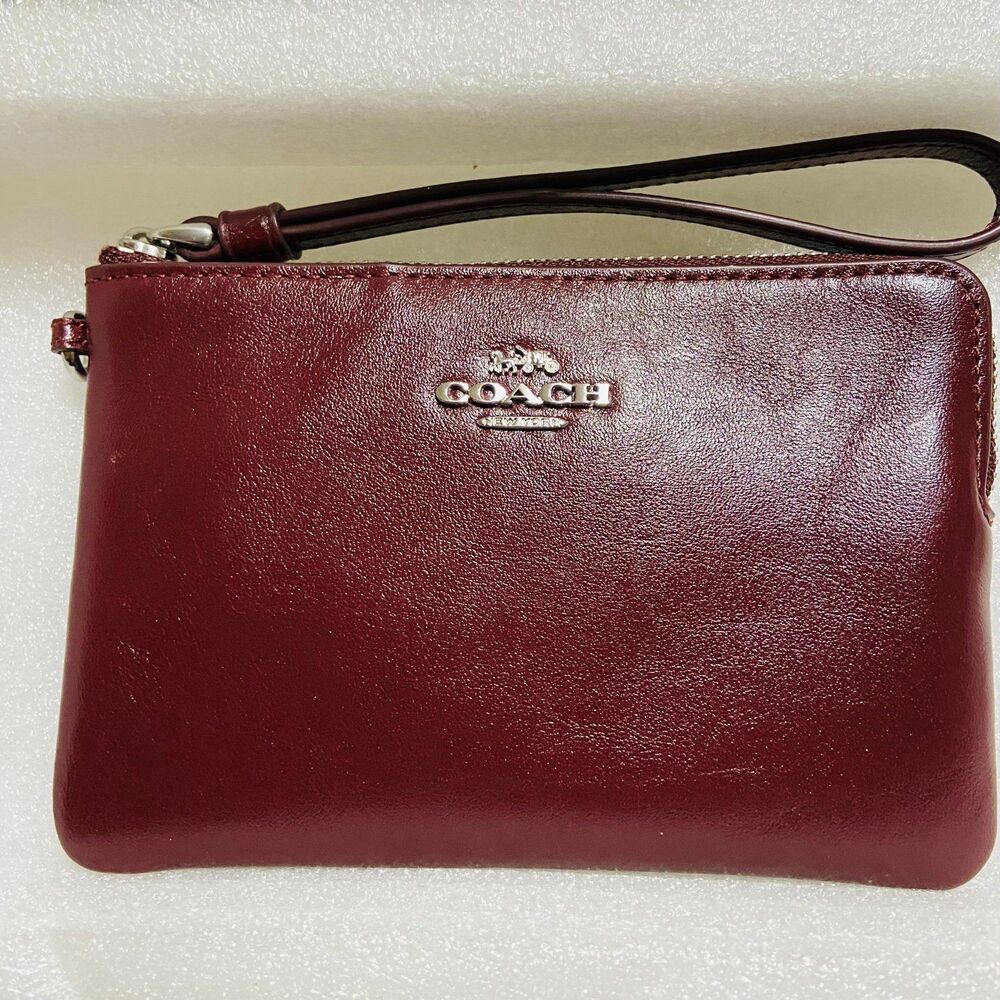 Coach Burgundy Wristlet